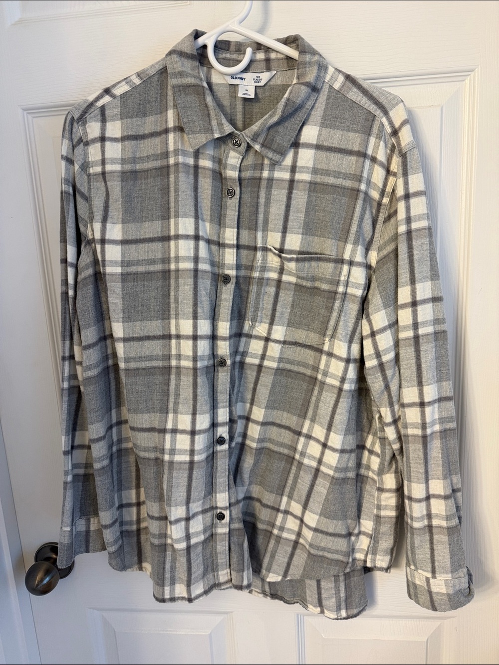 Old Navy Plaid Flannel The Classic Shirt Women XL
